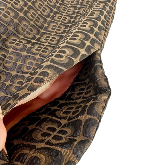 Gorgeous Orla Kiely Navy Olive Crop Jacquard Pants UK8 US4 NWOT - Picture 6 of 8